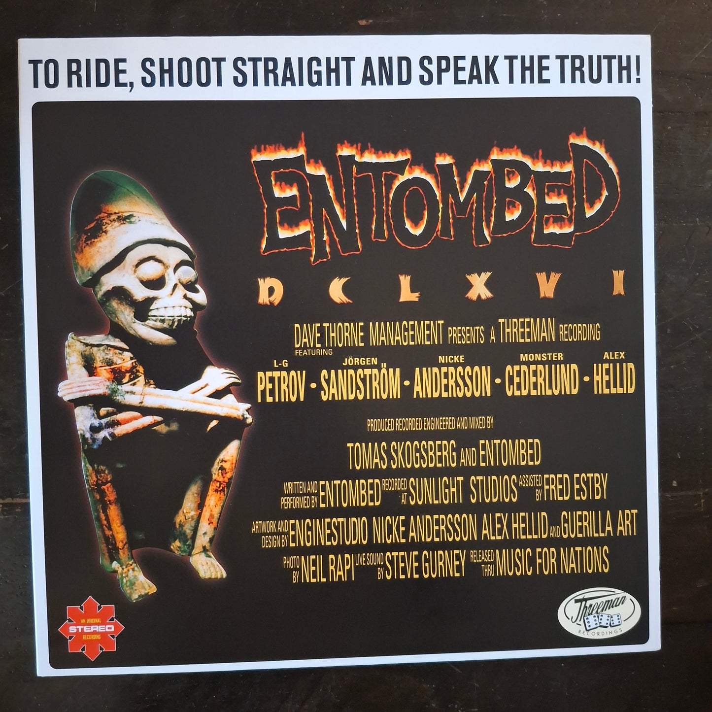 Entombed - To Ride, Shoot Straight And Speak The Truth - LP